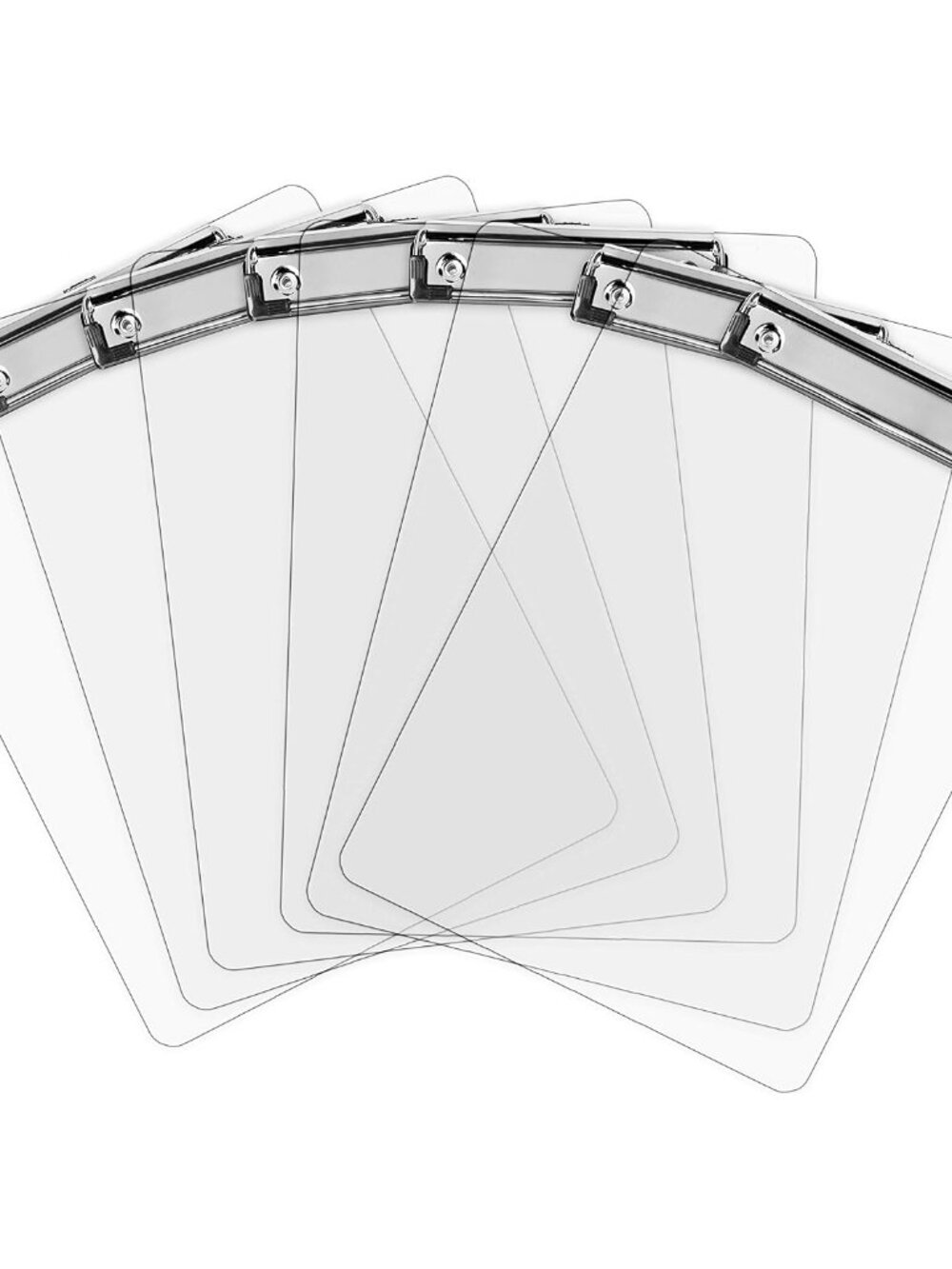 Plastic Clipboards Set of 6 Transparent Clipboard Clear Strong 12.5 x 9 Inch | H